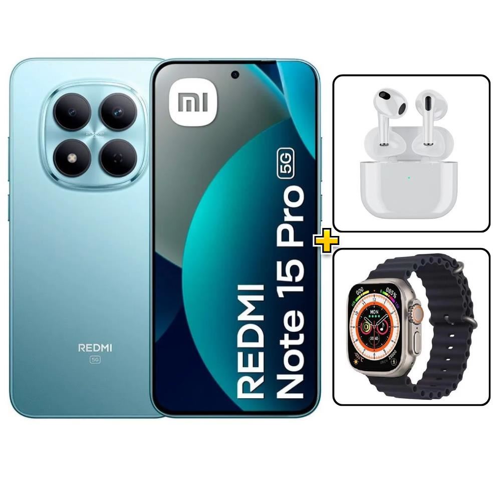 Xiaomi Redmi Note 15 Pro 5G 512GB Azul + Audifonos + Smartwatch REGISTRADO